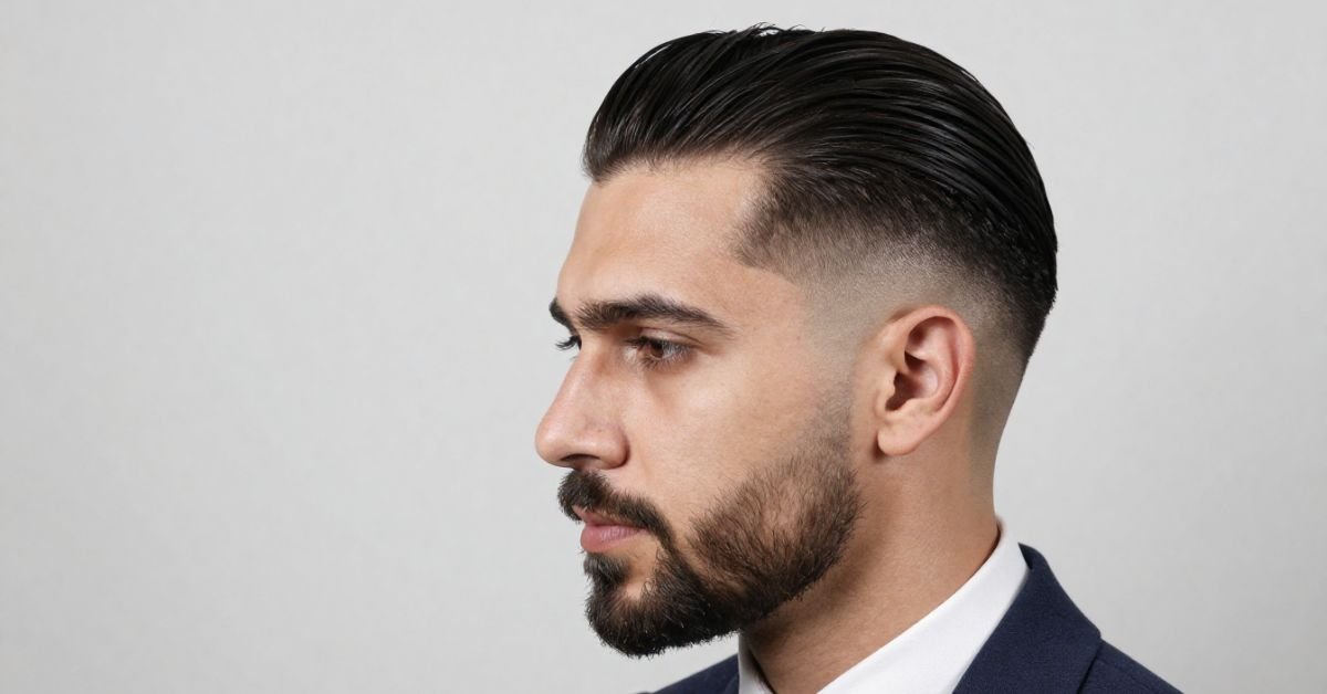slick back hairstyle